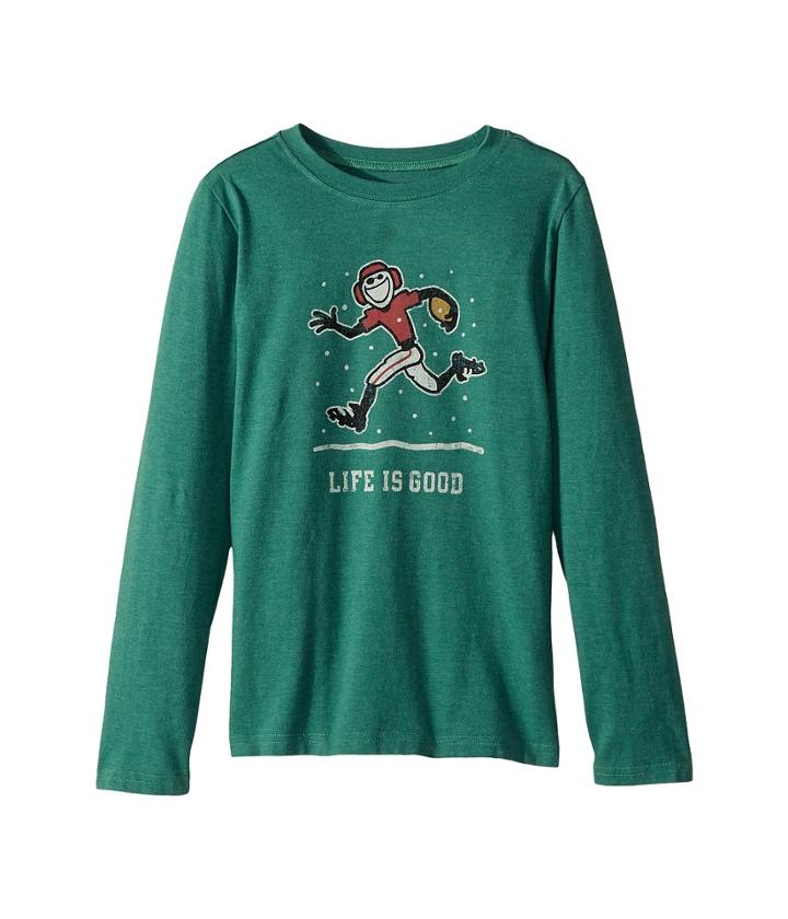 Life Is Good Kids - Snow Football Long Sleeve Crusher Tee