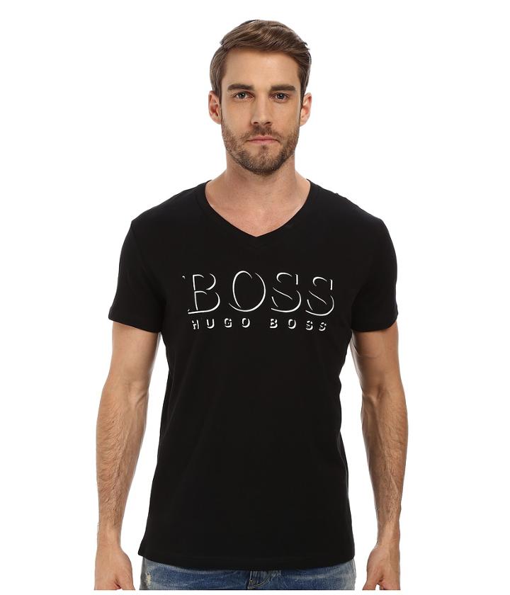 Boss Hugo Boss - Short Sleeve V-neck Bm 10144 Boss Logo Spf Tee