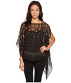 Vince Camuto Specialty Size - Petite Deco Highlights Panel Print Poncho