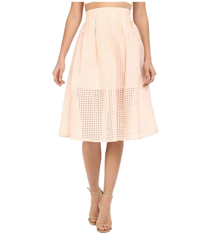 Jack By Bb Dakota - Clarice Gingham Organza Pleated Midi Skirt