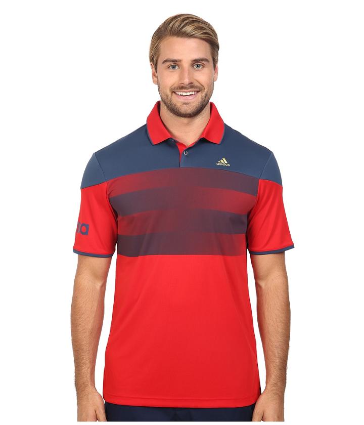 Adidas Golf - Climachill Usa American Stripe Polo
