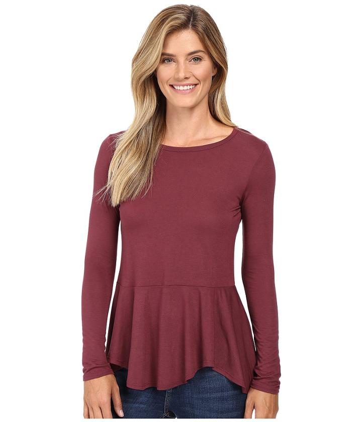 B Collection By Bobeau - Star Peplum Knit Top
