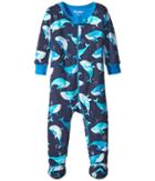 Hatley Kids - Plaid Whales Footed Coverall