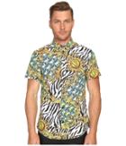 Versace Jeans - All Over Baroque Tiger Print Short Sleeve Button Up
