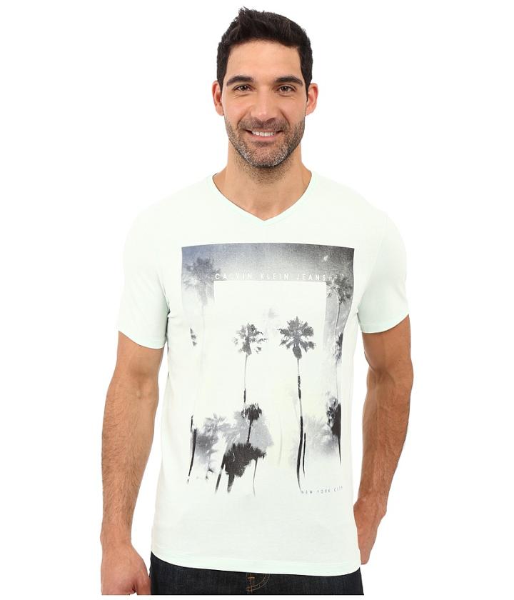 Calvin Klein Jeans - Palm Trees V-neck Tee