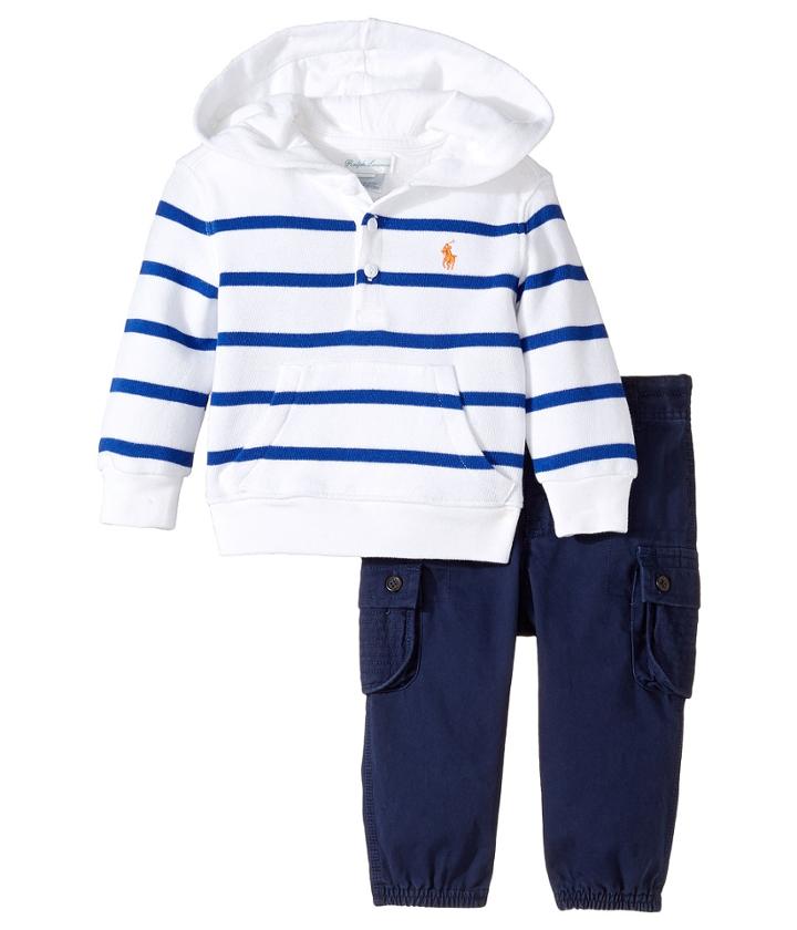 Ralph Lauren Baby - Atlantic Terry Hooded Cargo Pants Set
