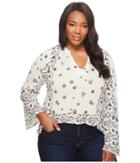 Lucky Brand - Plus Size Mix Geo Peasant Top