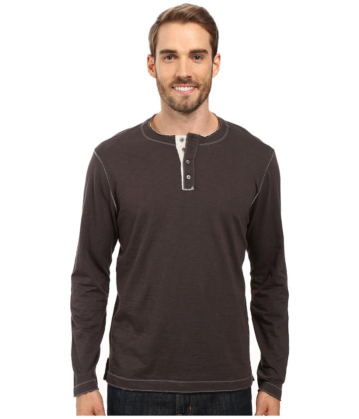 True Grit - Soft Slub Long Sleeve Vintage Crew Henley