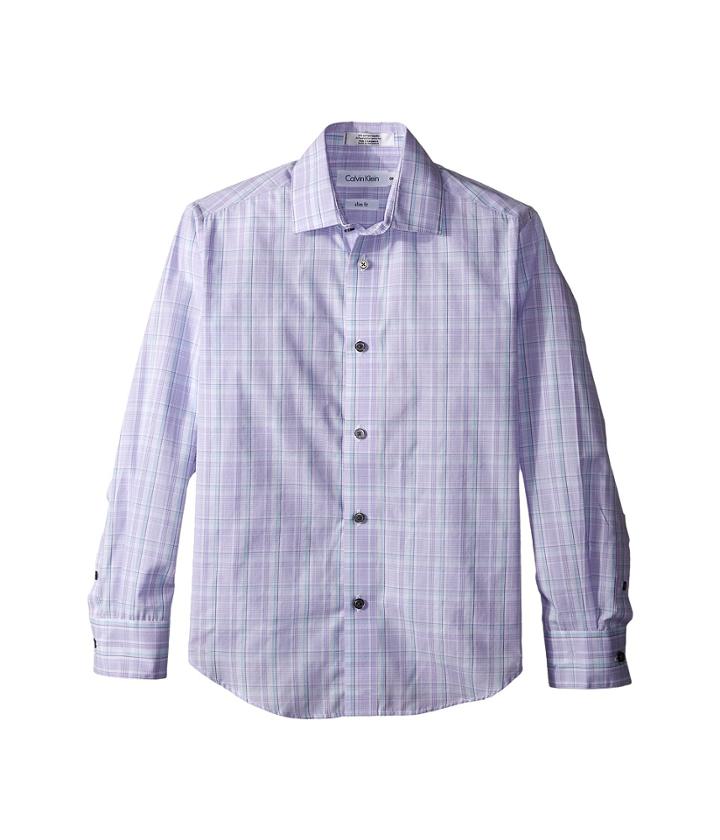 Calvin Klein Kids - Accelerate Plaid Long Sleeve Shirt