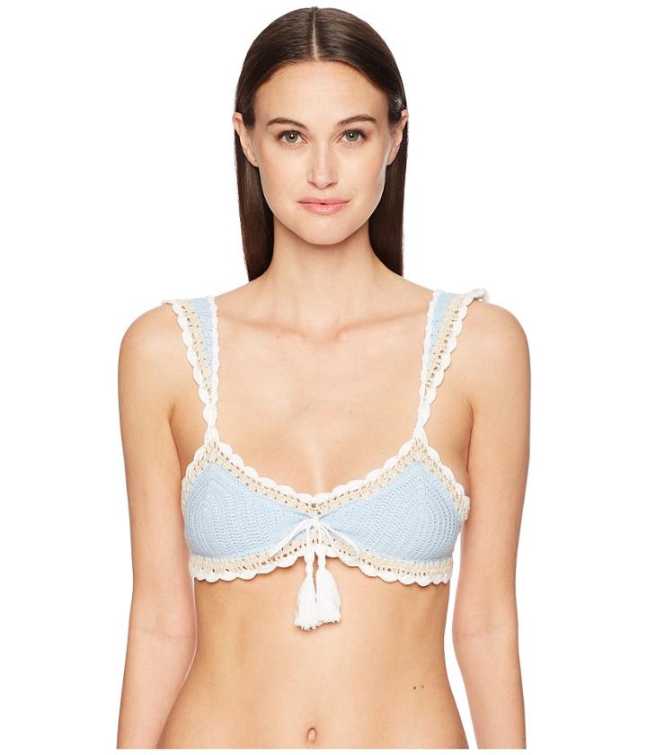 Jonathan Simkhai - Crochet Tie Front Bikini Top