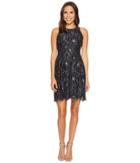 Vince Camuto - Lace Fit And Flare Dress W/ Keyhole At Back