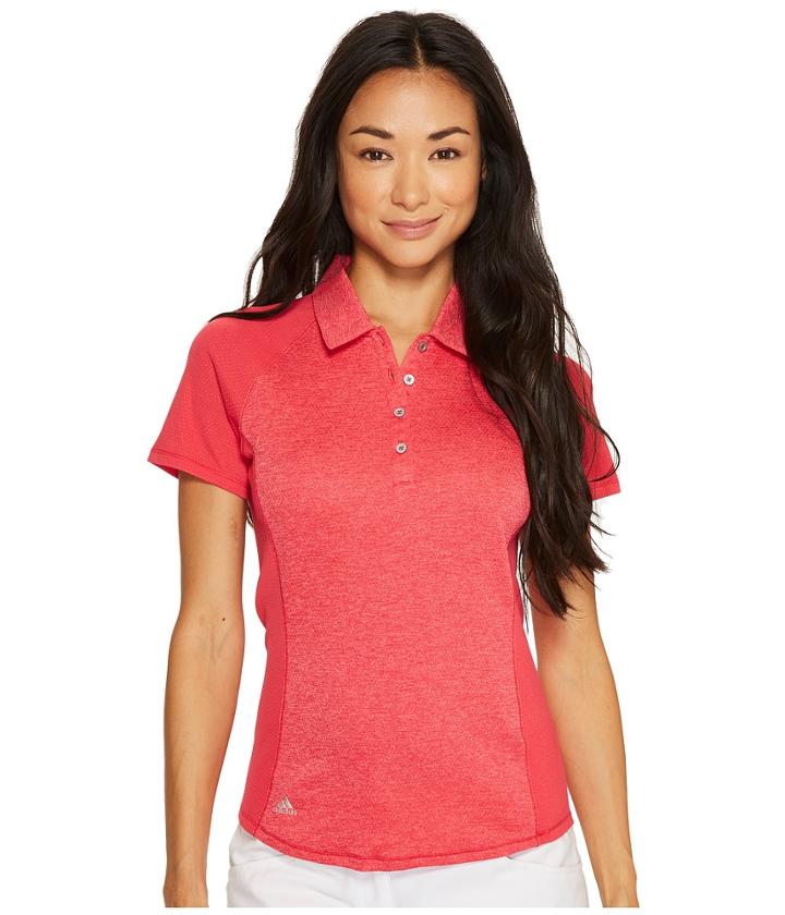 Adidas Golf - Heathered Mesh Short Sleeve Polo