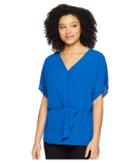 Vince Camuto - Drop Shoulder Wrap Front Cinch Waist Blouse