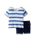 Splendid Littles - Ombre Printed Stripe Shorts Set