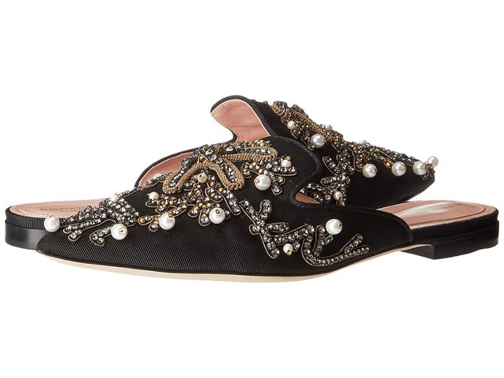 Alberta Ferretti - Embroidered And Embellished Slip-on