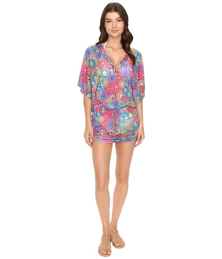 Luli Fama - Sunburst Cabana V-neck Dress Cover-up