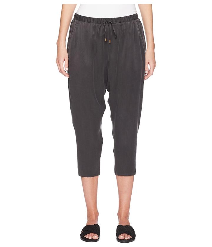 Eileen Fisher - Silk Charmeuse Slouchy Cropped Pant