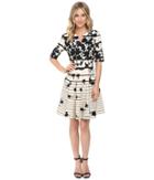 Christin Michaels - Ila Split-neck Fit And Flare Dress