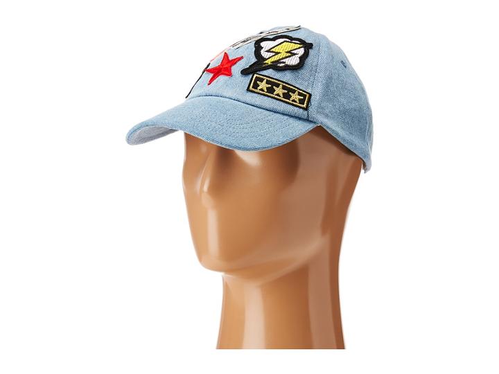 Steve Madden - Multi 7 Patch Stone Washed Baseball Cap