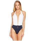 Derek Lam 10 Crosby - Deep V Maillot W/ Belt