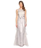 Adrianna Papell - Sequin Lace Organza Gown W/ Tier Ruffle