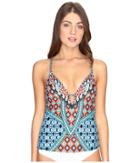 Kenneth Cole - Tribe Vibes Cross Back Push-up Tankini