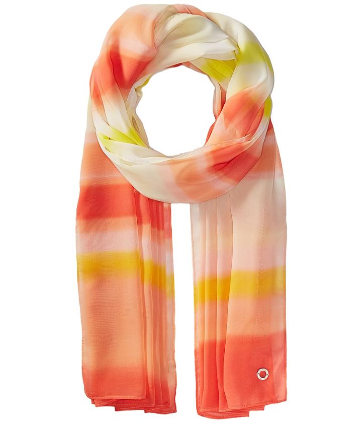 Calvin Klein - Ombre Dye Stripe Poly Chiffon