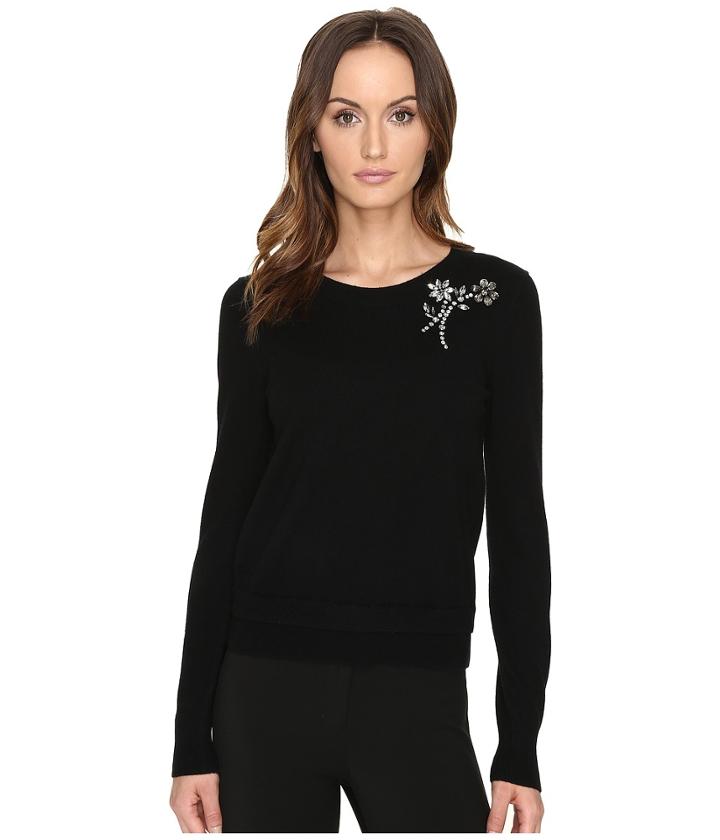 Kate Spade New York - Embellished Brooch Sweater