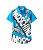 Moschino Kids - Short Sleeve Button Down Shirt W/ Logo Graphic On Front
