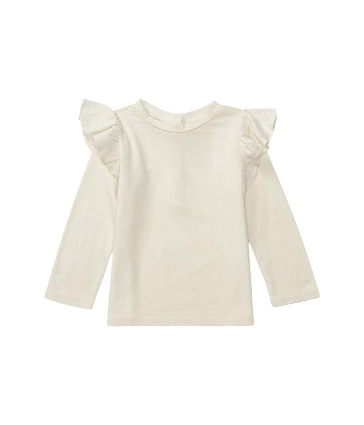 Ralph Lauren Baby - Cotton Jersey Ruffle Knit Top