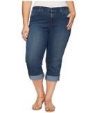Nydj Plus Size - Plus Size Dayla Wide Cuff Capris In Nottingham