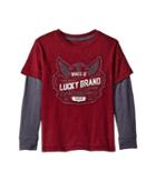 Lucky Brand Kids - Long Sleeve Slider Tee With Lucky Logo