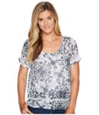 Roper - 1119 Black And Blue Swirl Print Shirt