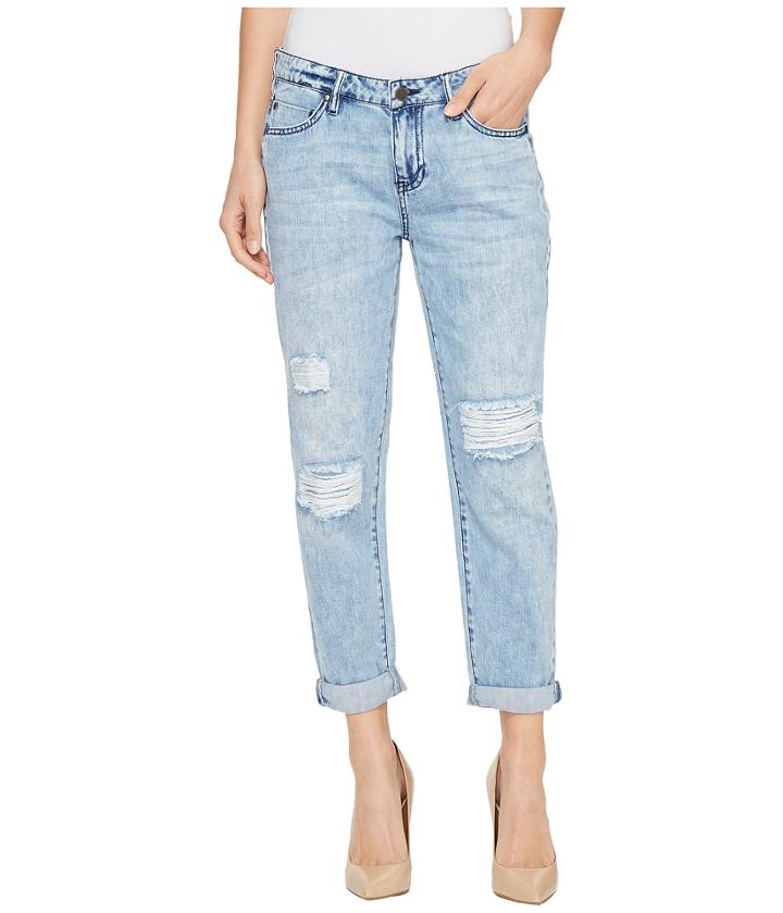 Liverpool - Cameron Cropped Boyfriend Soft Rigid Denim In Stockton Destruct