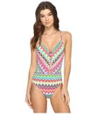 Bleu Rod Beattie - In Living Color Plunge X-back Mio One-piece