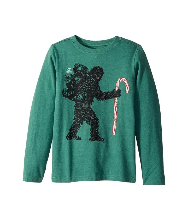Life Is Good Kids - Wild Man Candy Cane Long Sleeve Crusher Tee
