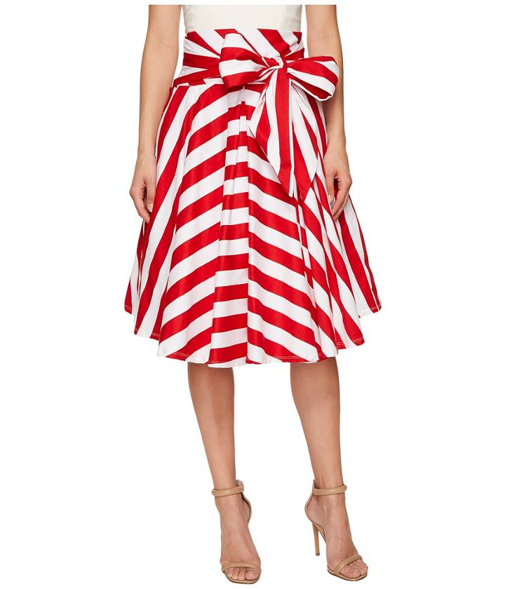 Unique Vintage - High Waisted Bow Skirt