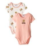 Moschino Kids - 2-pack Short Sleeve Bodysuit Comes In Giftbox