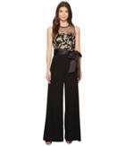 Tahari By Asl - Embroidered Mesh Jumpsuit