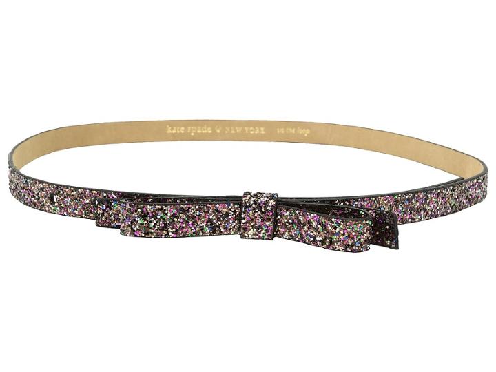 Kate Spade New York - 5/8 Glitter Classic Bow Belt