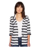 Tribal - Stripe Roll Up 3/4 Sleeve Boyfriend Jacket