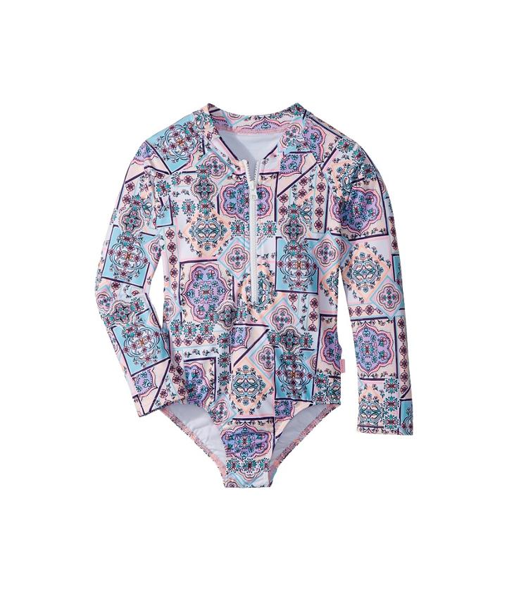 Seafolly Kids - Candy Pop Long Sleeve Ruffle Surf Tank One-piece