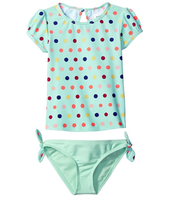 Roxy Kids - Rainbow Dots Short Sleeve Lycra Set