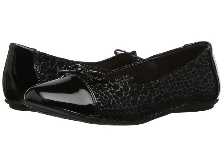 Kensie Girl Kids - Textured Flat With Patent Toe