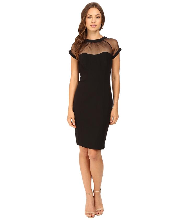 Rsvp - Ghost Short Sleeve Sheer Yoke Dress