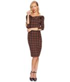 Unique Vintage - Carmen 1/2 Sleeve Wiggle Dress