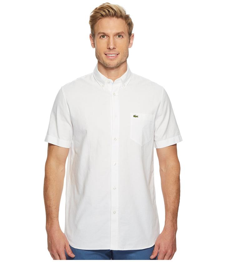 Lacoste - Short Sleeve Oxford Button Down Collar Regular