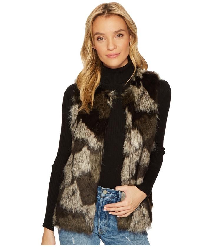 Jack By Bb Dakota - Genevieve Patch Work Faux Fur Vest