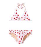 Toobydoo - Red Poppy Flower Bikini With Adjustable Neck Tie