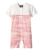 Toobydoo - Red Stripe Henley Shortie Jumpsuit